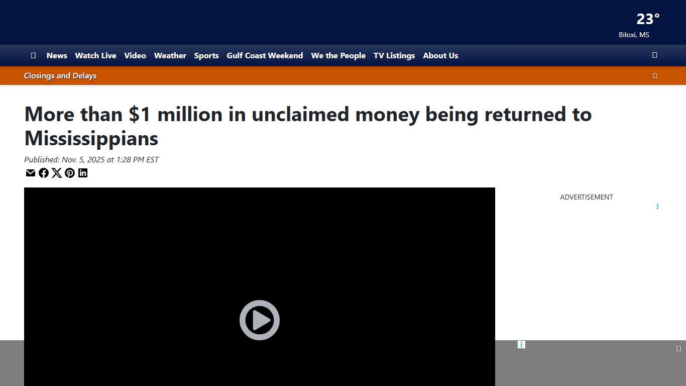 More than $1 million in unclaimed money being returned to Mississippians